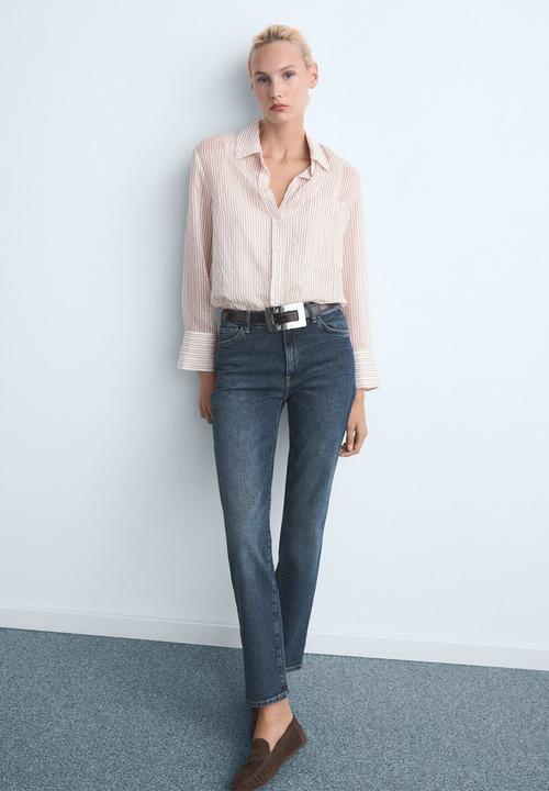 MANGO - Jeans delia - open blue