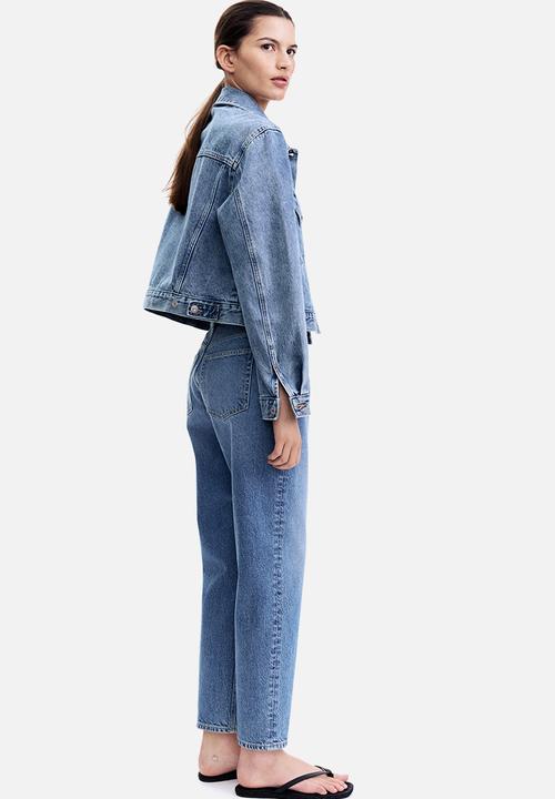 H&M - Mom slim fit high waist ankle jeans - denim blue