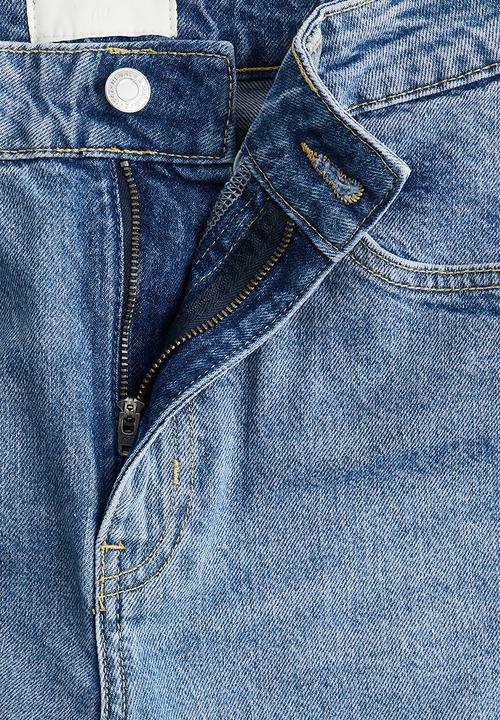 H&M - Mom slim fit high waist ankle jeans - denim blue