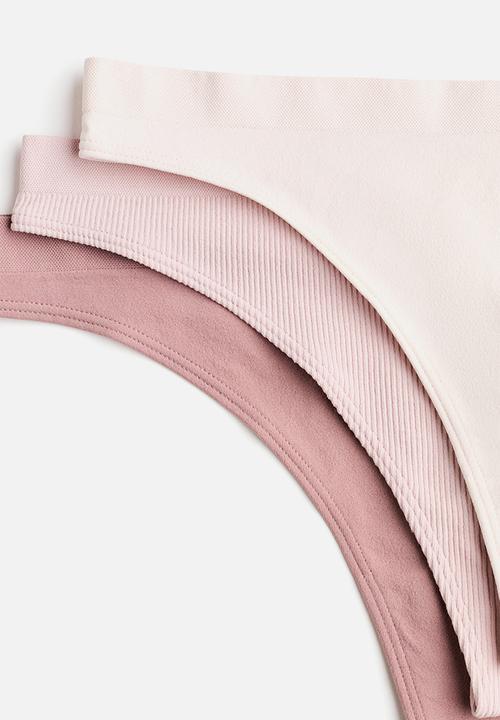 H&M - 5-Pack seamless thong briefs - multi
