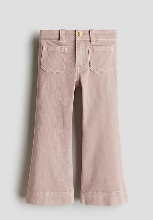 H&M - Flared leg jeans - light dusty pink