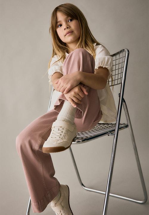 H&M - Flared leg jeans - light dusty pink