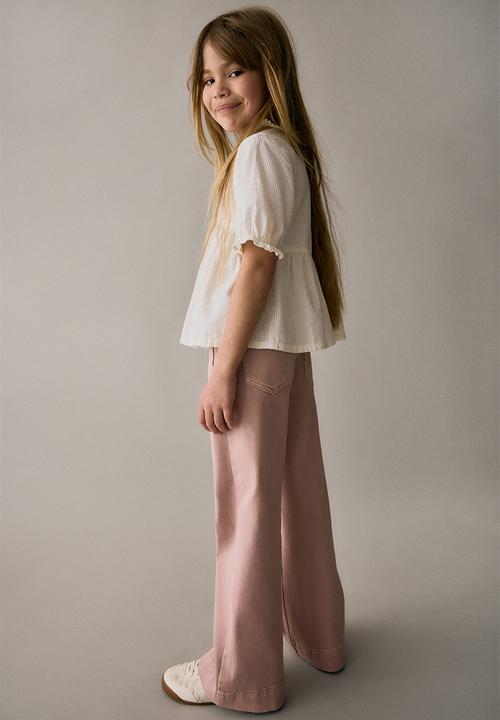 H&M - Flared leg jeans - light dusty pink