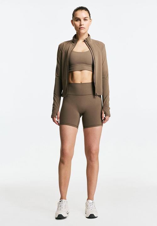 H&M - Zip-through sports jacket with softmove™ - dark beige