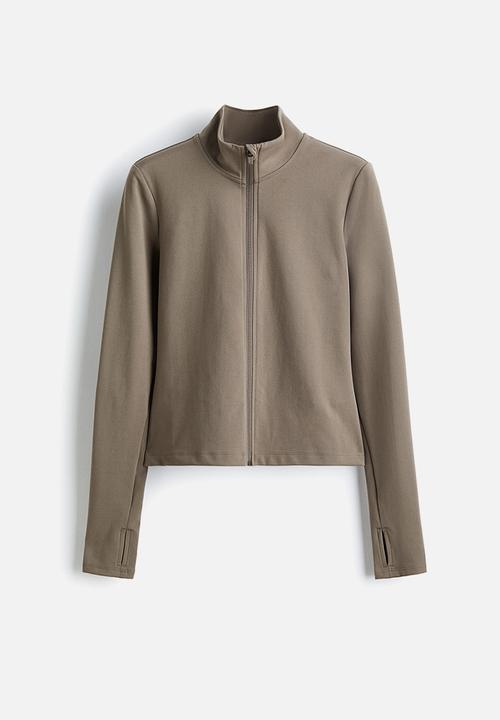 H&M - Zip-through sports jacket with softmove™ - dark beige