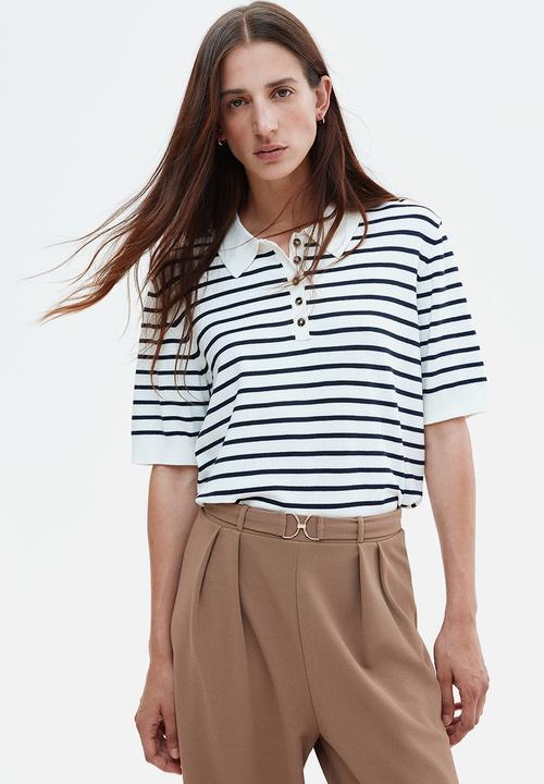 H&M - Buckle-detail tailored trousers - brown