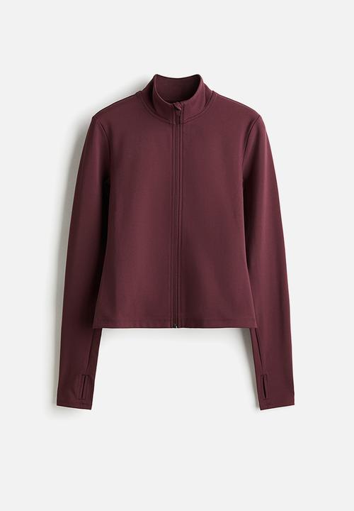 H&M - Zip-through sports jacket with softmove™ - light burgundy