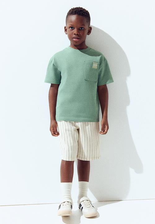 H&M - Jacquard-jersey cotton T-shirt - green