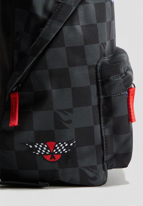 H&M - Printed backpack - black/hot wheels