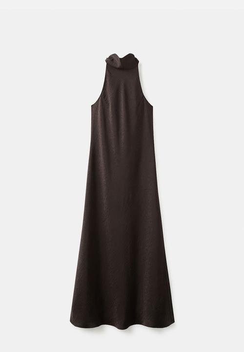 MANGO - Dress choco - dark brown
