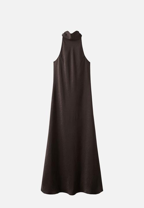 MANGO - Dress choco - dark brown