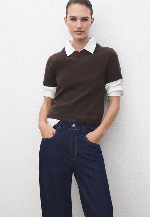 MANGO - Jeans bet - open blue
