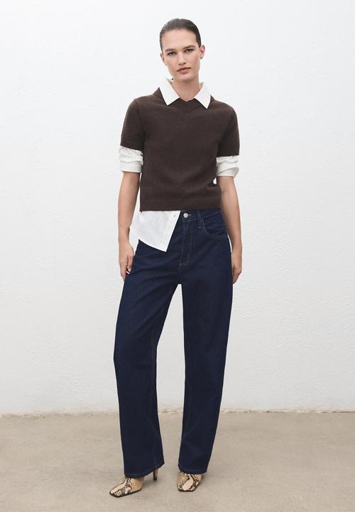 MANGO - Jeans bet - open blue
