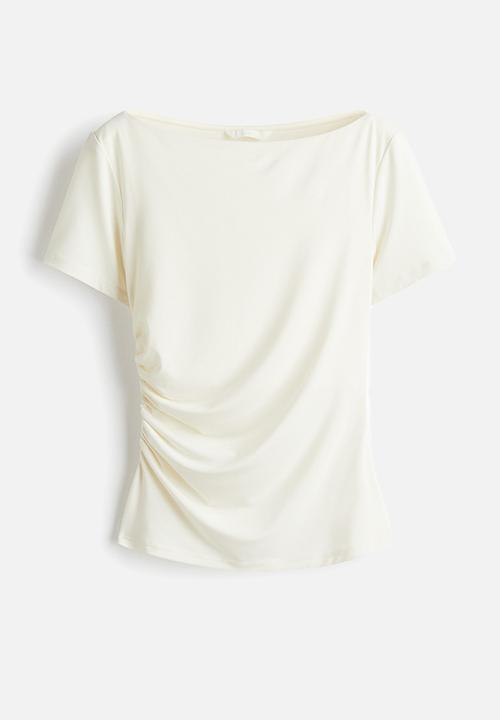 H&M - Ruched top - cream 