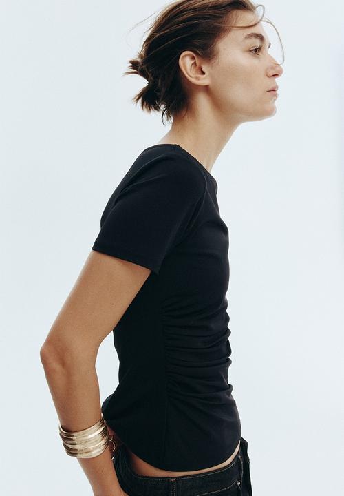 H&M - Ruched top - black