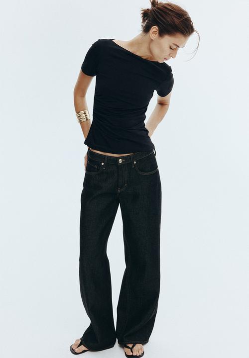 H&M - Ruched top - black