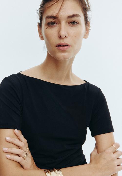 H&M - Ruched top - black