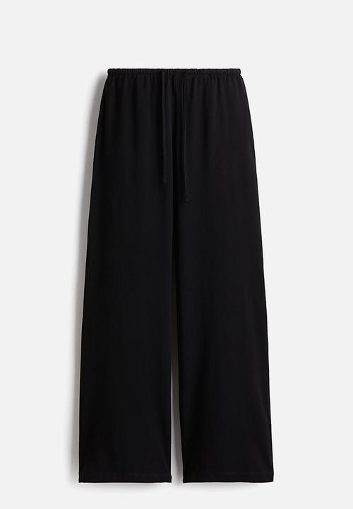 H&M - Cotton drawstring trousers - black