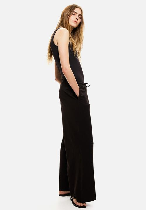 H&M - Cotton drawstring trousers - dark brown