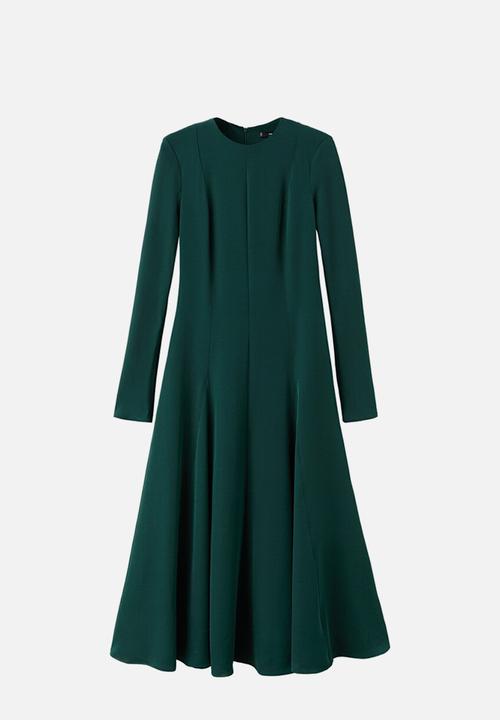 MANGO - Dress ruby - green