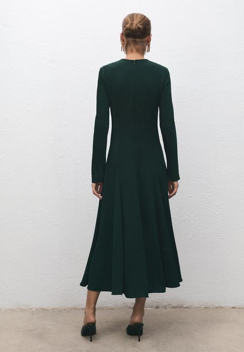 MANGO - Dress ruby - green