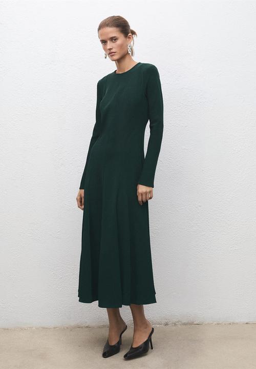 MANGO - Dress ruby - green