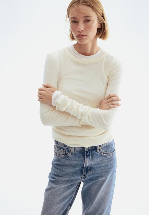 H&M - Bootcut high jeans -  denim blue 