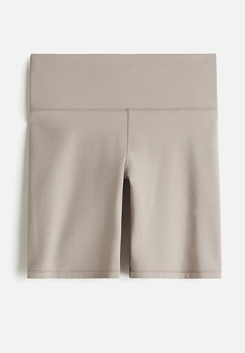 H&M - Sports cycling shorts with softmove™ lycra® - warm grey