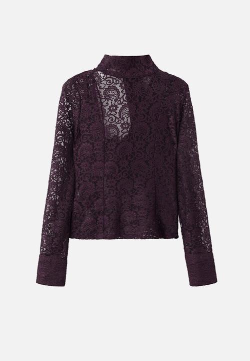 MANGO - Shirt xgrace - dark red
