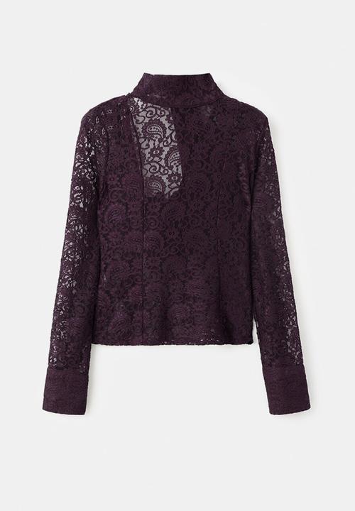 MANGO - Shirt xgrace - dark red