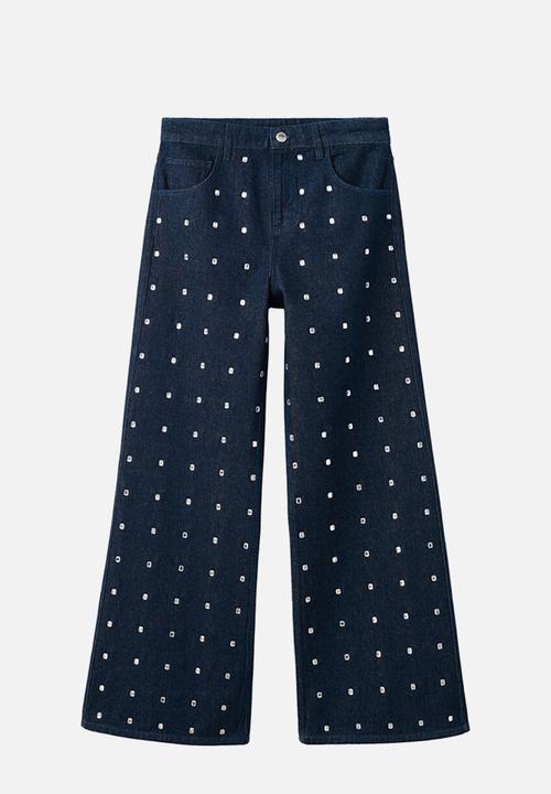 MANGO - Jeans leo - open blue