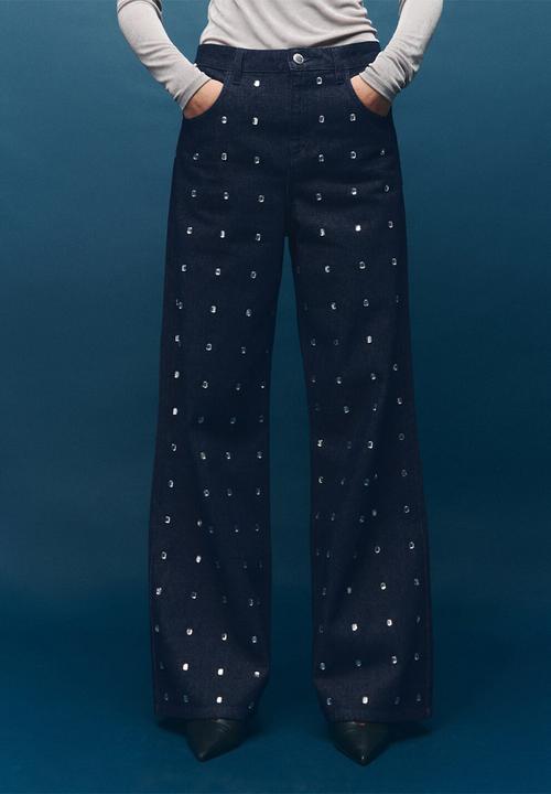 MANGO - Jeans leo - open blue