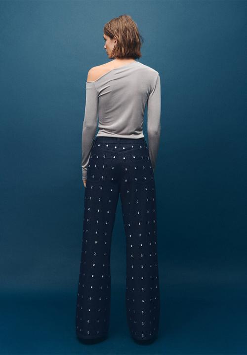 MANGO - Jeans leo - open blue