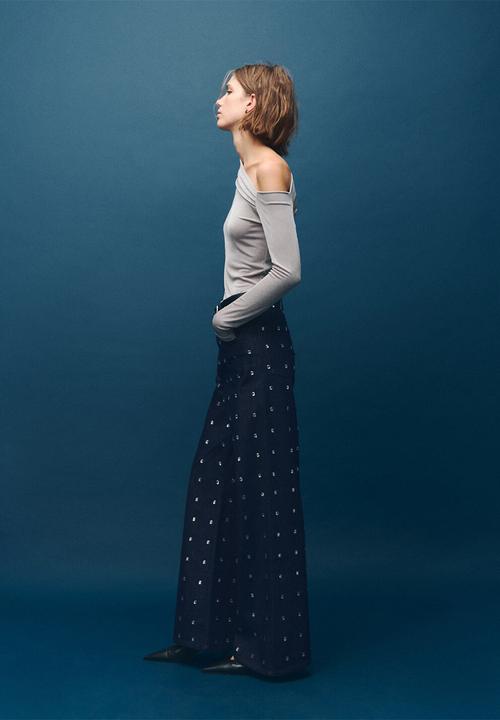 MANGO - Jeans leo - open blue