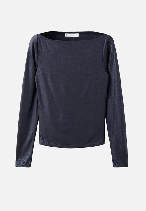 MANGO - T-shirt xlalo - navy
