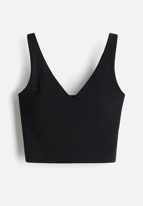 H&M - Medium support yoga bra with softmove™ lycra® - black