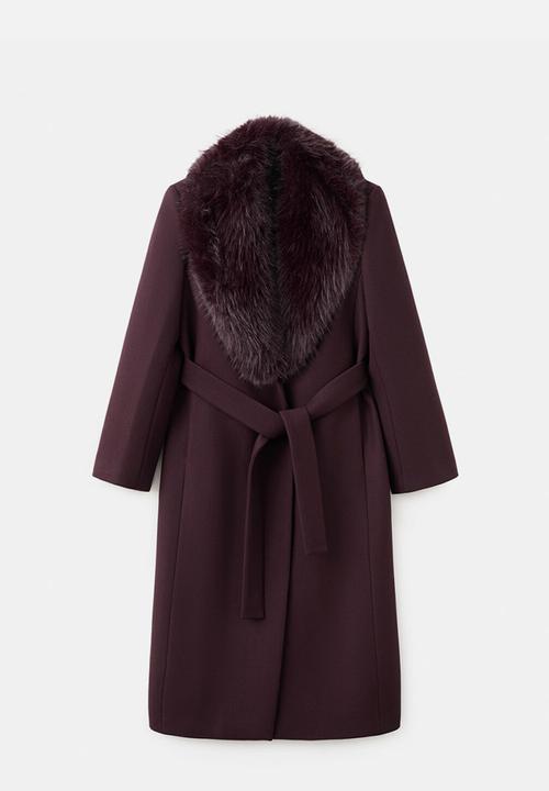 MANGO - Coat dolce - dark red