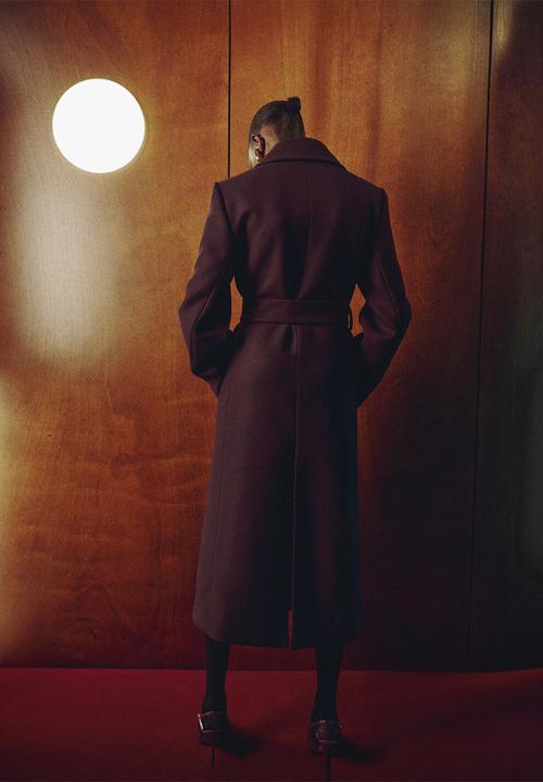 MANGO - Coat dolce - dark red