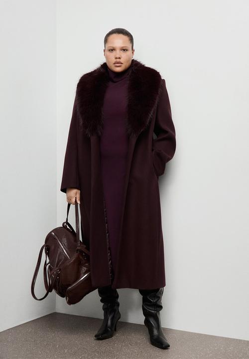 MANGO - Coat dolce - dark red