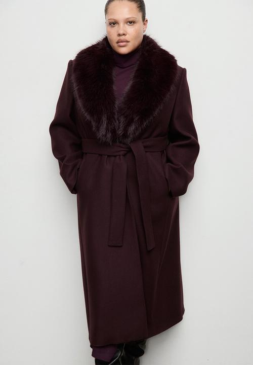 MANGO - Coat dolce - dark red