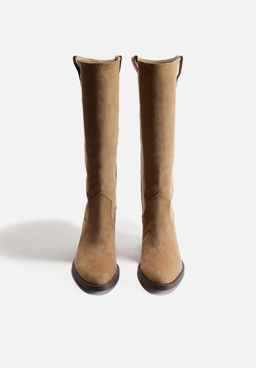 H&M - Knee-high cowboy boots - beige