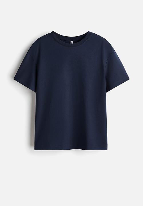 Loose-fit T-shirt - navy blue - 1292500005