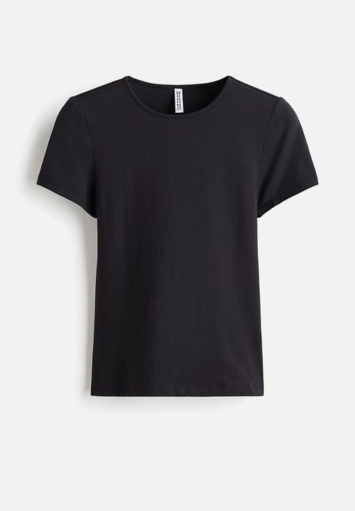 H&M - Microfibre T-shirt - black