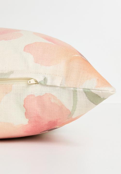 Sixth Floor - Autumn leaves printed cushion cover - multi