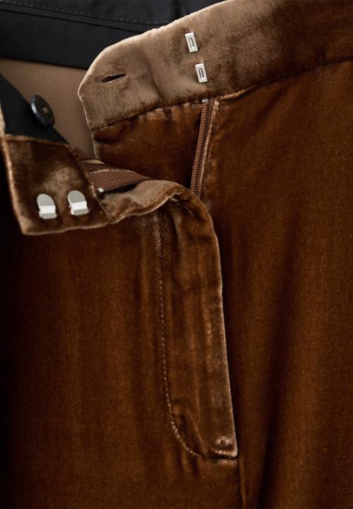 MANGO - Trousers velvet - dark brown
