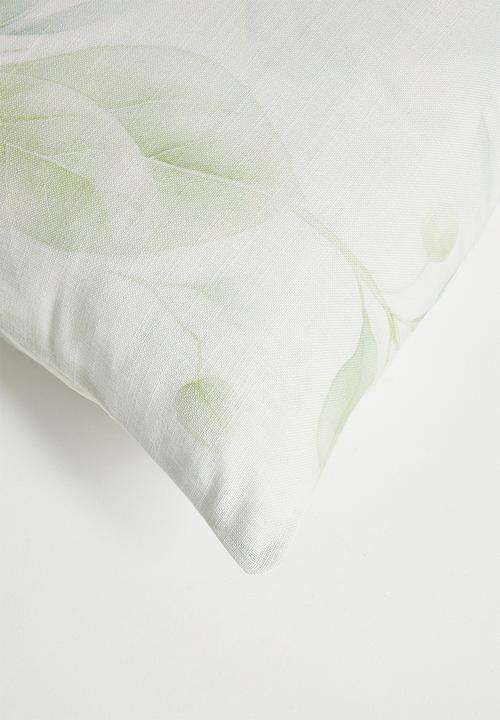 Sixth Floor - Country side printed cushion cover - green