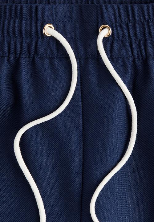 H&M - Wide drawstring trousers - dark blue