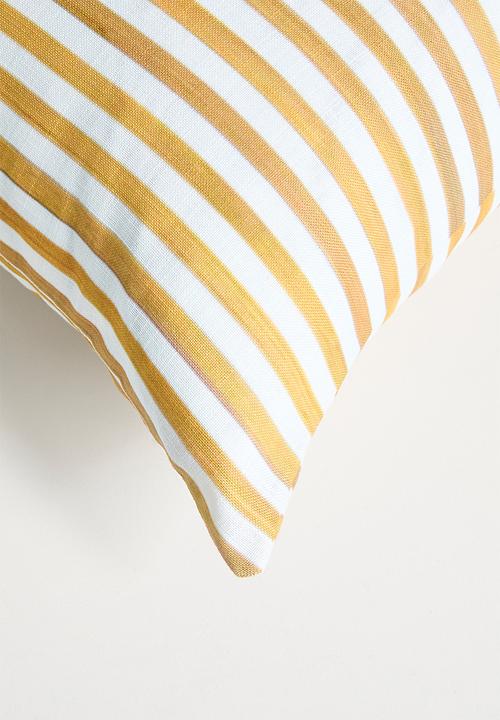 Sixth Floor - Stripe printed cushion cover - Rust