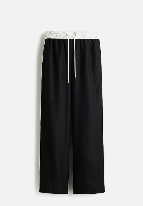H&M - Wide drawstring trousers - black