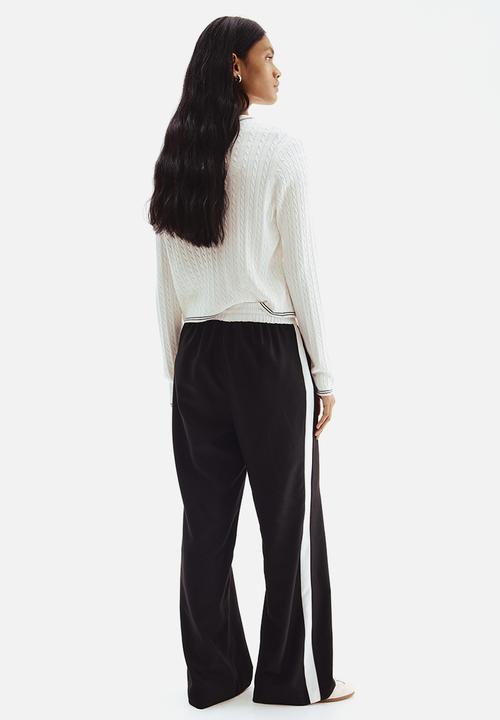 H&M - Wide drawstring trousers - black